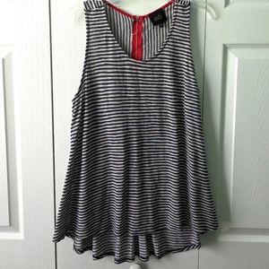 W5 Striped Sleeveless Blouse Size XL